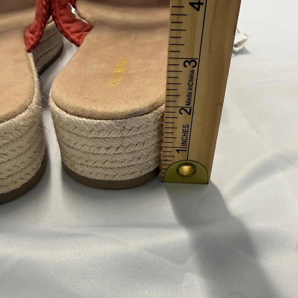 Old Navy Womens Gingerspice Two Band Espadrille Platform Slide Sandals Size 8 - Picture 5 of 8